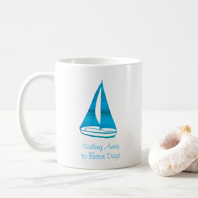 Taza De Café Mug de velero personalizado (Con donut)