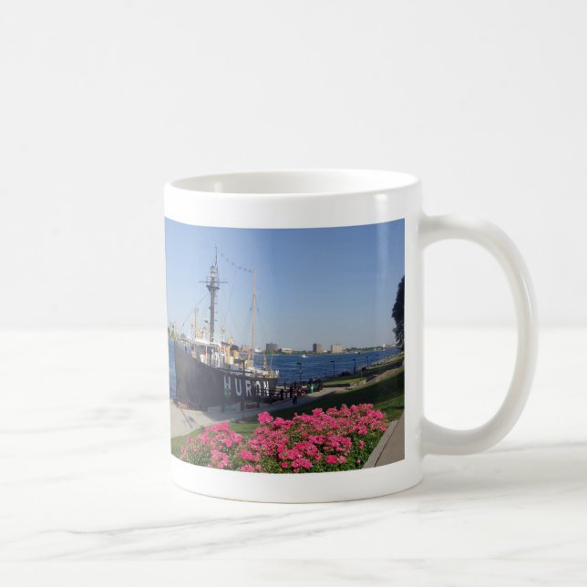 Taza De Café Mug de verano Huron Lightship (Derecha)