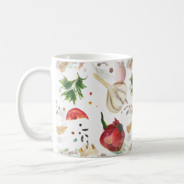 Taza De Café Mug de verduras y especias (Izquierda)