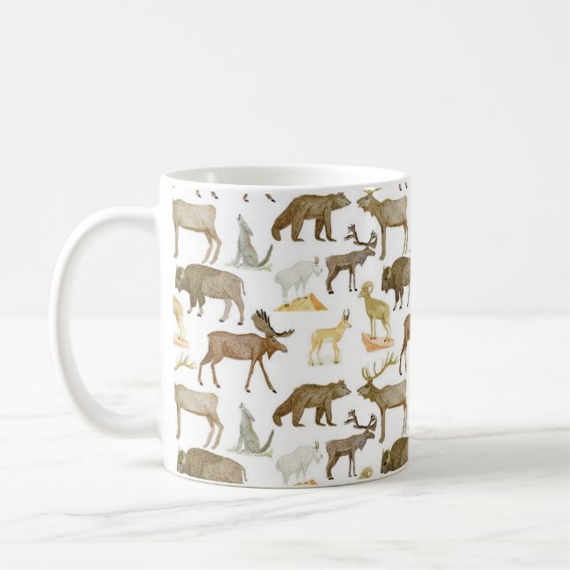 Taza De Café Mug de vida silvestre de los Parques Nacionales (Izquierda)