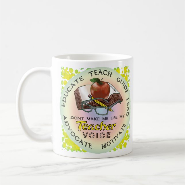 Taza De Café Mug de voz del profesor de escuela (Izquierda)
