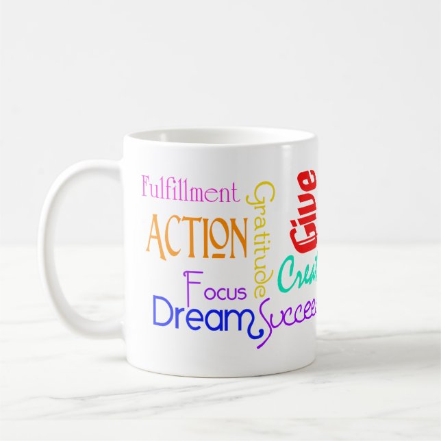 Taza De Café Mug de Word motivacional (Izquierda)