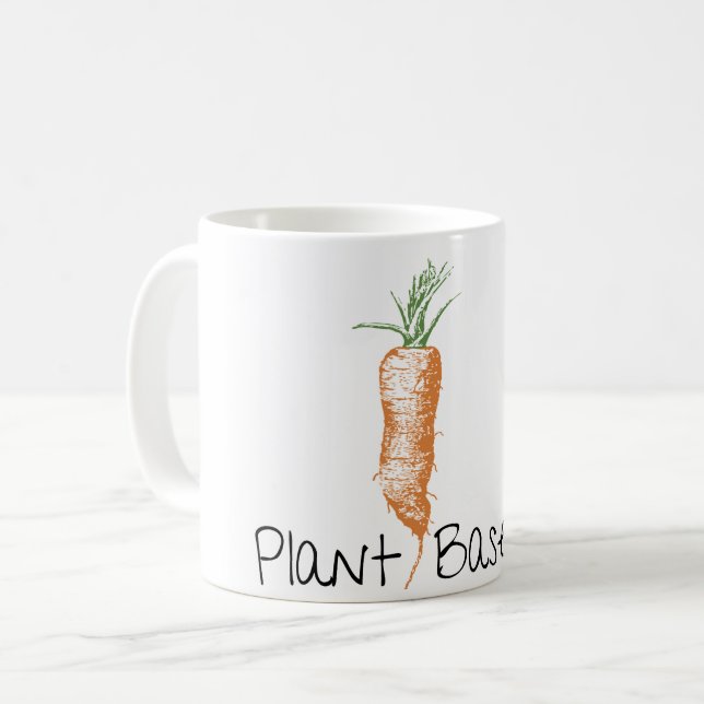 Taza De Café Mug De Zanahorias Basadas En Plantas (Anverso izquierdo)