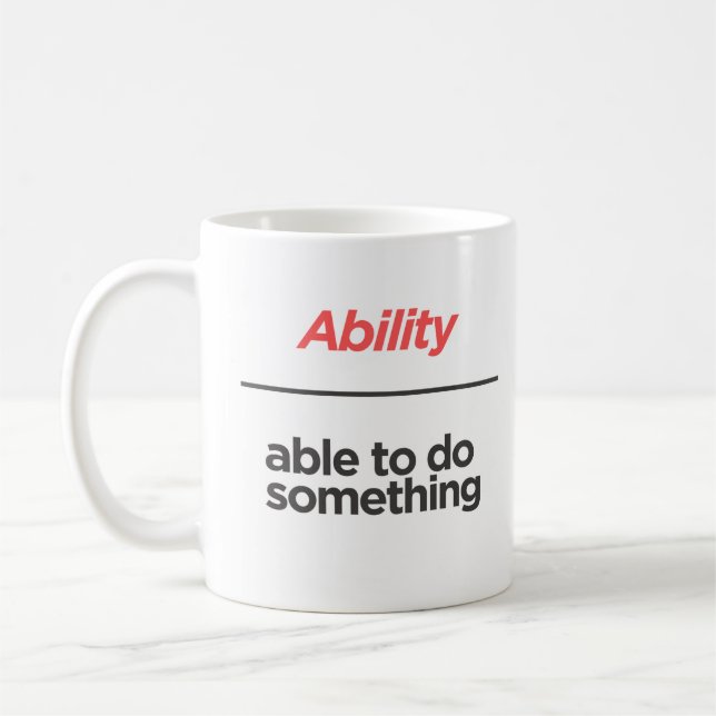 Taza De Café Mug: Definición de la Habilidad (Izquierda)