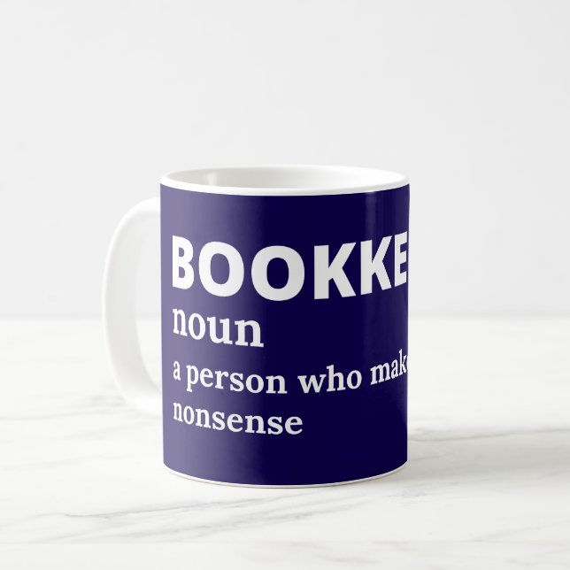 Taza De Café Mug. definición divertida de experto en libros (Anverso izquierdo)