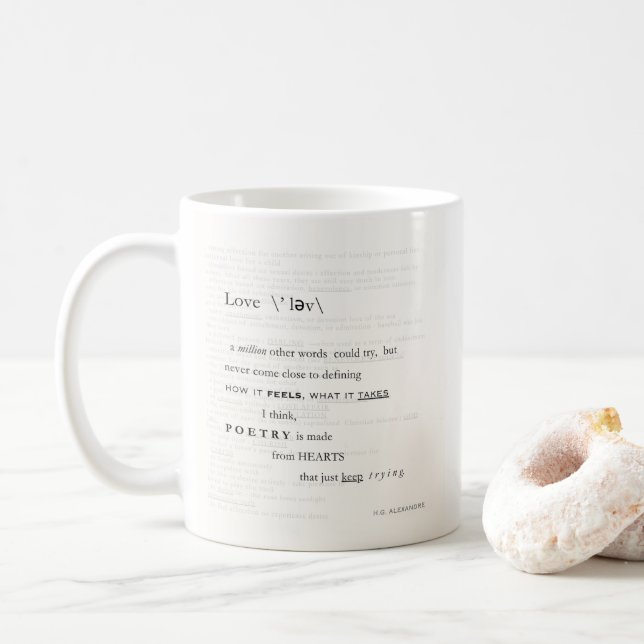 Taza De Café Mug definido por amor (Con donut)
