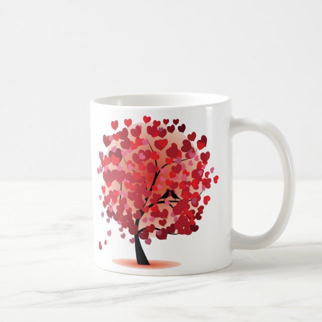 Taza De Café Mug del árbol del corazón (Derecha)