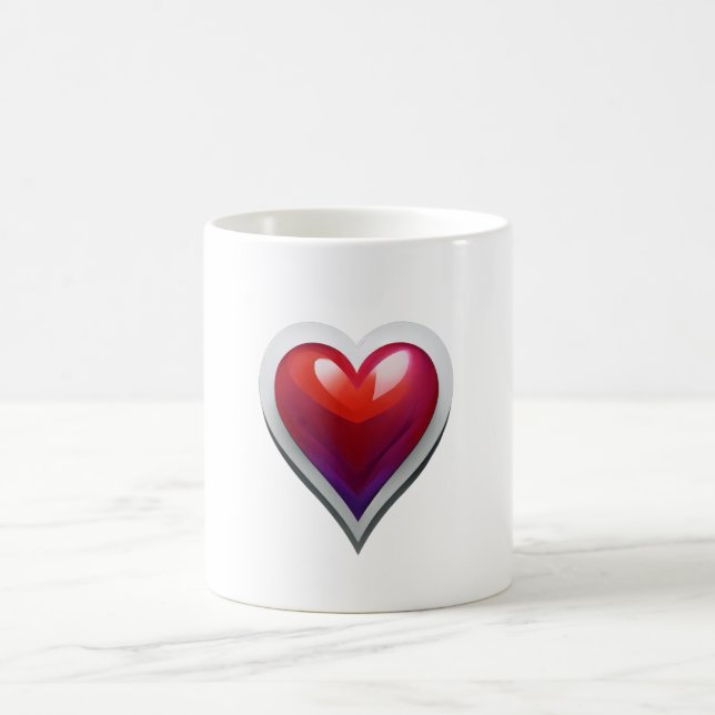 Taza De Café Mug del café del corazón (Centro)