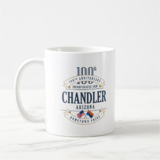 Taza De Café Mug. del centenario de Chandler, Arizona