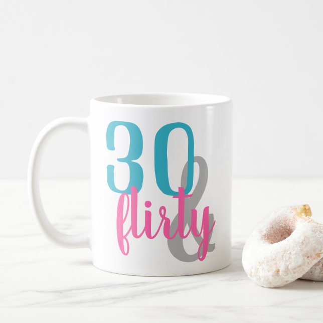 Taza De Café Mug del cumpleaños 30 y 60 (Con donut)