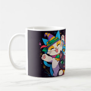 Taza De Café Mug del desfile de gatos Mardi Gras