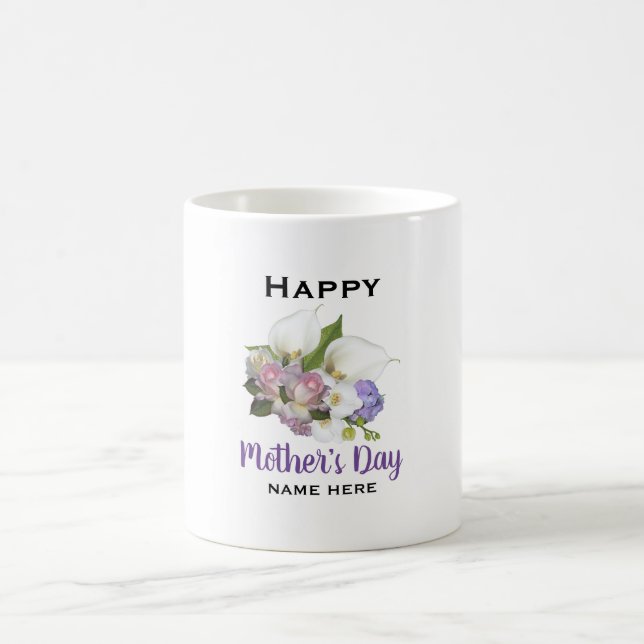 Taza De Café Mug del Día de la Madre Feliz Personalizado (Centro)
