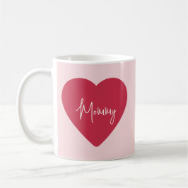 Taza De Café Mug del Día de la Madre personalizado - Corazón ro