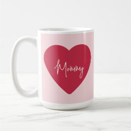 Taza De Café Mug del Día de la Madre personalizado - Corazón ro