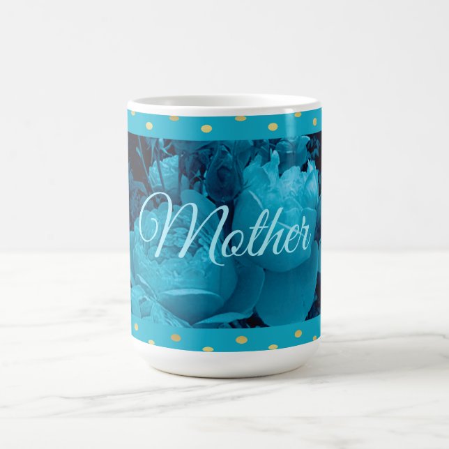 Taza De Café Mug del Día de la Madre Rosa Azul (Centro)