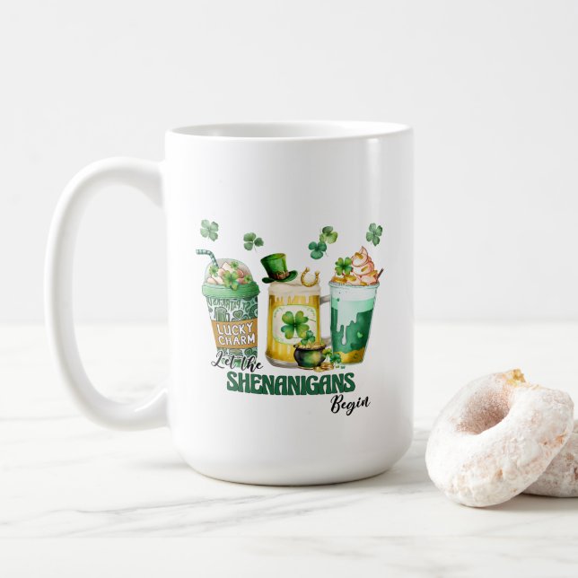 Taza De Café Mug del Día de San Patricio (Con donut)