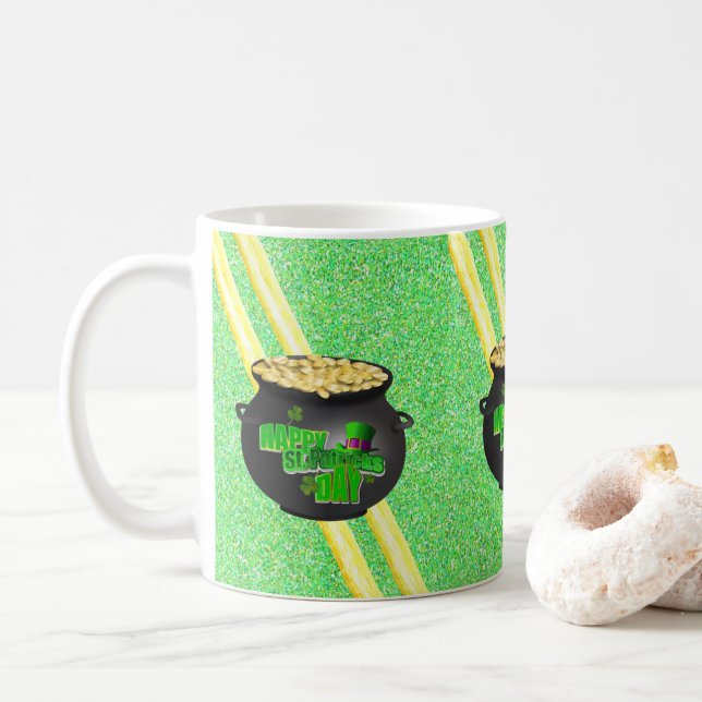 Taza De Café Mug del Día de San Patricio (Con donut)