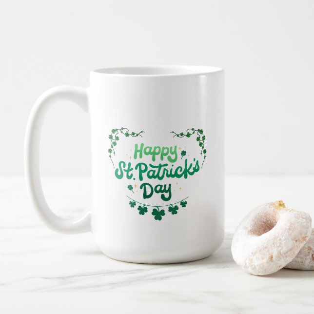 Taza De Café Mug del Día de San Patricio (Con donut)