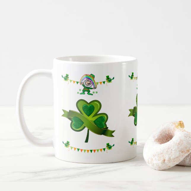 Taza De Café Mug del Día de San Patricio (Con donut)