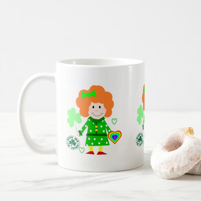 Taza De Café Mug del Día de San Patricio (Con donut)