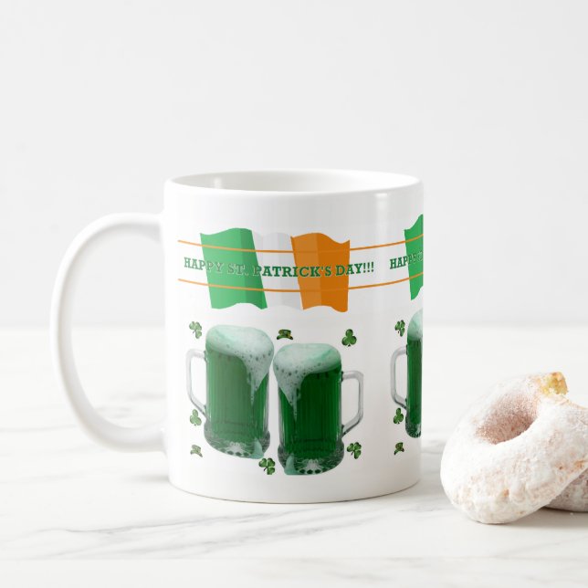 Taza De Café Mug del Día de San Patricio (Con donut)