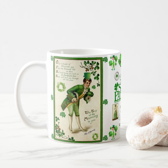 Taza De Café Mug del Día de San Patricio (Con donut)