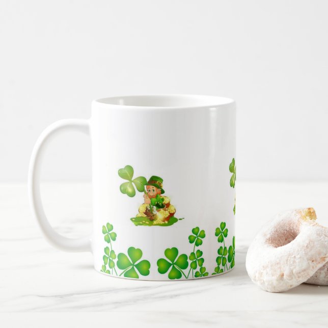 Taza De Café Mug del Día de San Patricio (Con donut)
