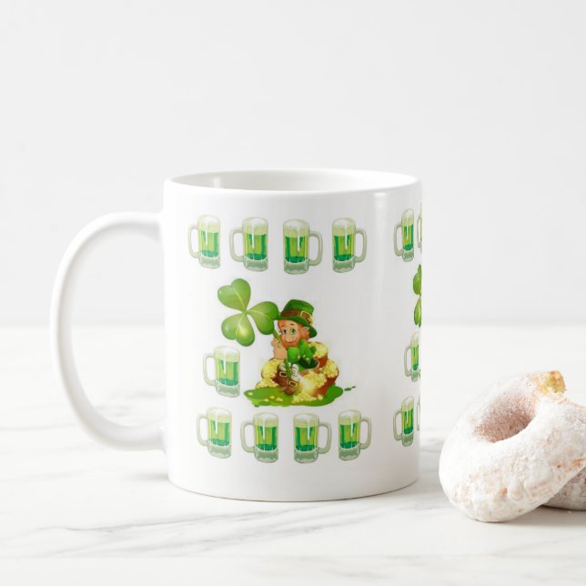 Taza De Café Mug del Día de San Patricio (Con donut)