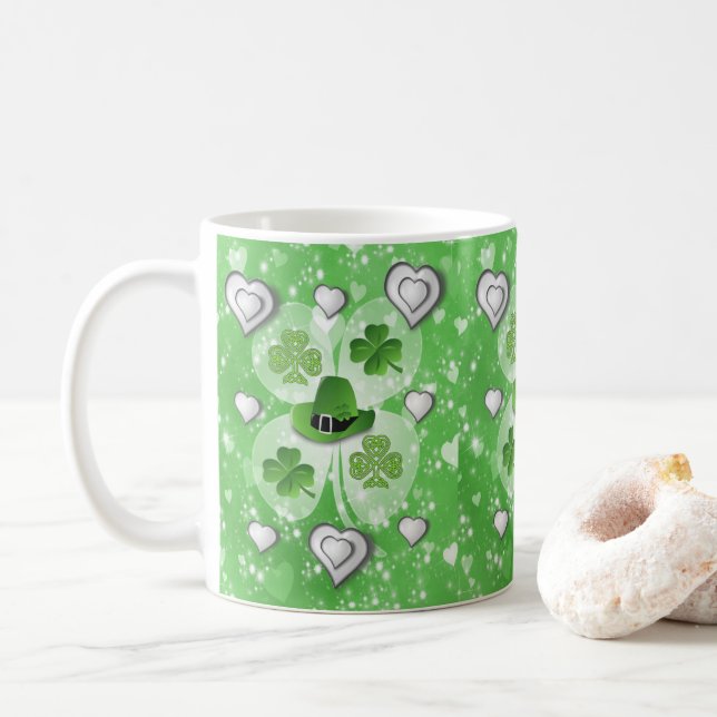 Taza De Café Mug del Día de San Patricio (Con donut)
