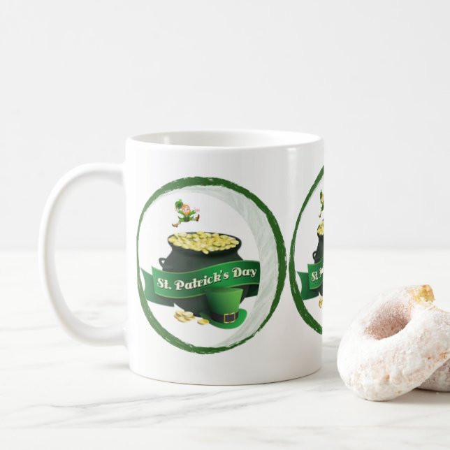 Taza De Café Mug del Día de San Patricio (Con donut)