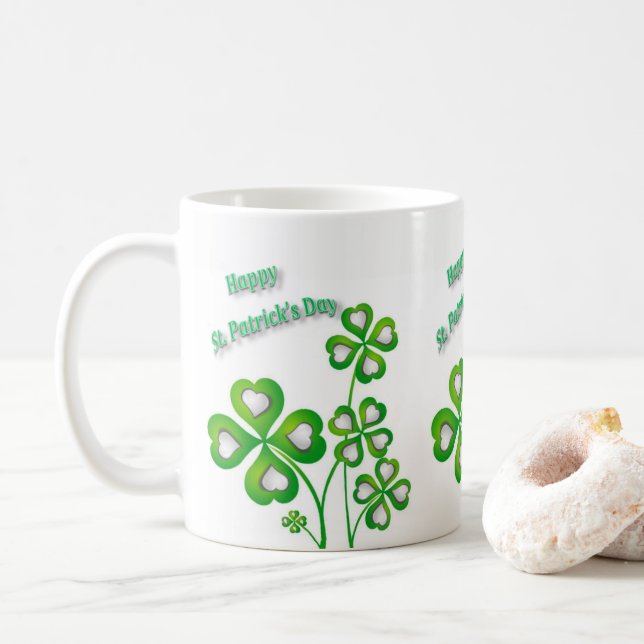 Taza De Café Mug del Día de San Patricio (Con donut)
