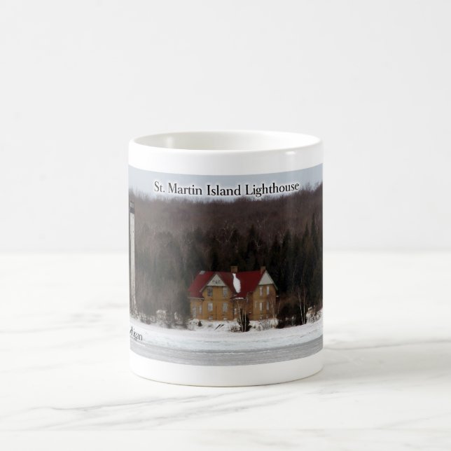 Taza De Café Mug del faro de la isla St. Martin (Centro)