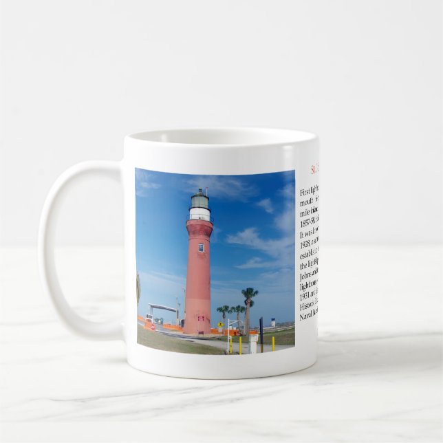 Taza De Café Mug del faro del río St. Johns (Izquierda)