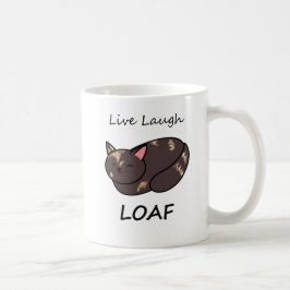 Taza De Café Mug del gato del gato de Loaf Tortie de la risa en