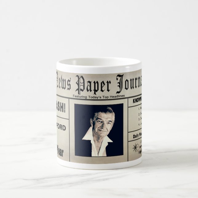 TAZA DE CAFÉ MUG DEL HOMBRE DEL AÑO - PERIÓDICO - FOTO INSERTAR (Centro)