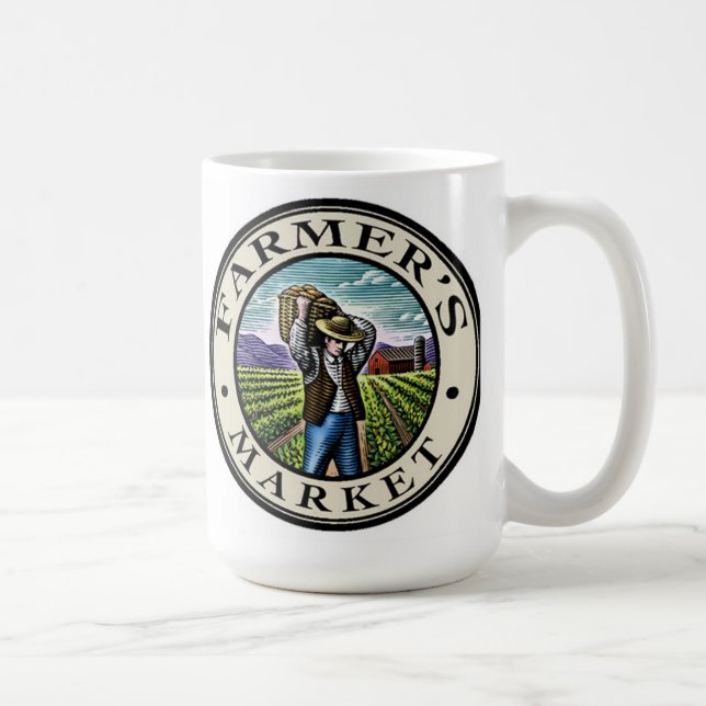 Taza De Café Mug del mercado de los agricultores (Derecha)