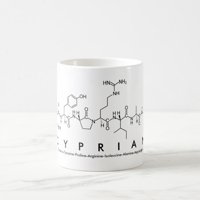 Taza De Café Mug del nombre del péptido chipriota (Centro)