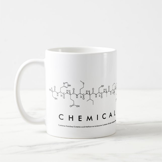 Taza De Café Mug del nombre del péptido de ChemicalEngineering (Izquierda)