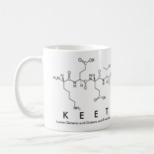 Taza De Café Mug del nombre del péptido de Keet