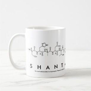 Taza De Café Mug del nombre del péptido de Shanta