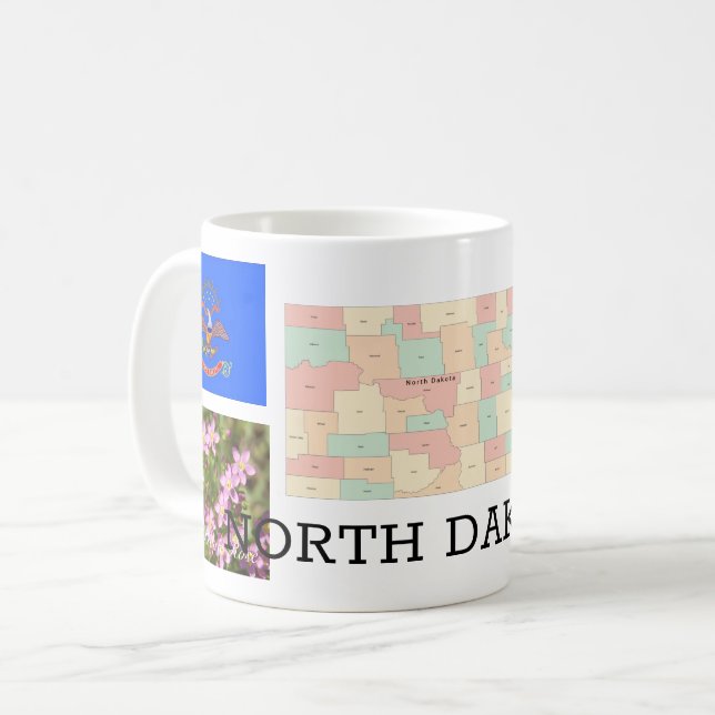 TAZA DE CAFÉ MUG DEL NORTE DE DAKOTA (Anverso izquierdo)