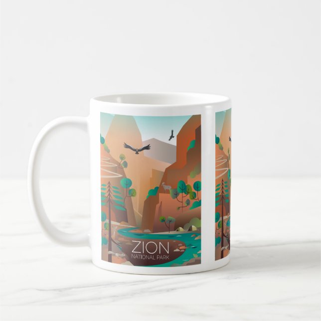 Taza De Café Mug del Parque Nacional Zion (Izquierda)