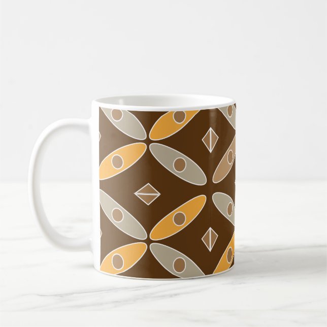 Taza De Café Mug del patrón de Batik indonesio (Izquierda)