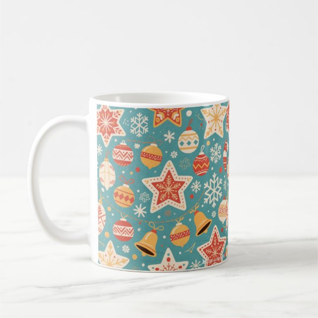 Taza De Café "Mug del patrón de Navidades festivos" (Izquierda)