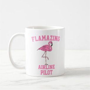 Taza De Café Mug del piloto de la aerolínea de llamas