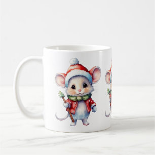 Taza De Café Mug. del ratón de los Navidades cutáneos