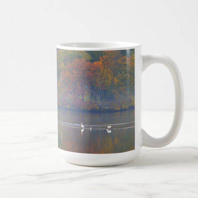 Taza De Café Mug del río Otoño (Derecha)