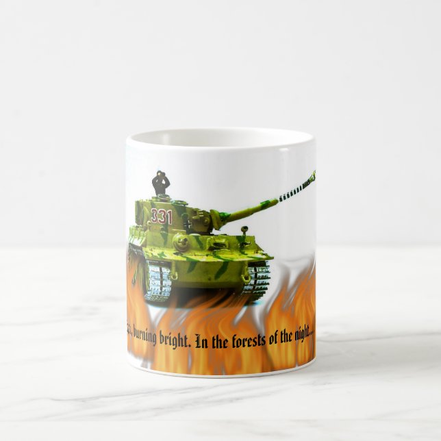 Taza De Café Mug. del tanque del tigre... (Centro)