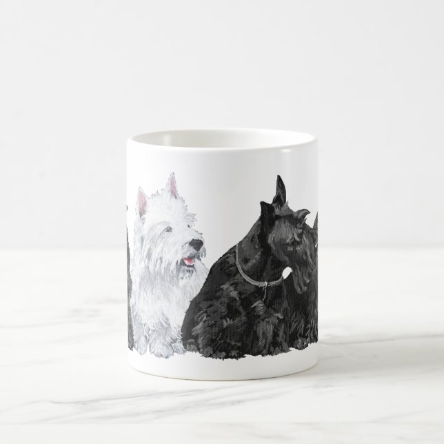 Taza De Café Mug del territorio blanco de las tierras altas esc (Centro)