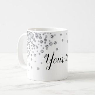 Taza De Café Mug diamante de imitación personalizada Añadir el